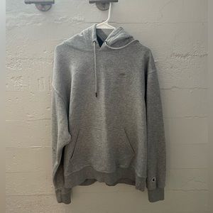 Champion Grey hoodie. Size Large